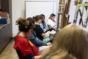 Students in figure drawing for animators class.