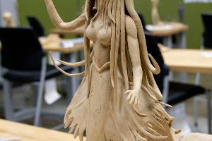 A clay model figure.