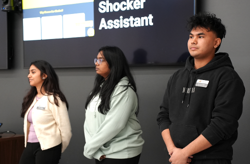 The AI team presenting their findings.