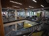 The second floor of the Shocker Success Center is pictured, featuring the Shocker Learning Center in the background with stairs to the first floor in the foreground.