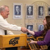 Dehner presenting award to Allison Waldt 