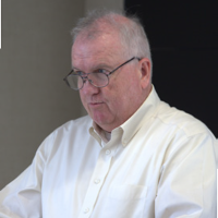 Chair George Dehner announces John Dreifort as the winner of the Ard Faculty Excellence Award