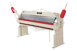 Bends sheet metal with removable fingers; used for boxes, trays, channels, flanges.