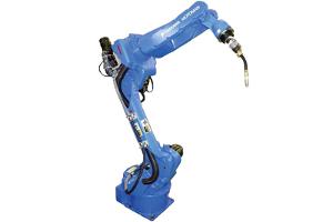 Controller platform used to run industrial robot arms in welding/handling cells; used for multi-axis robot motion + cell control (robot arm model paired with it can vary).