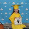 child in graduation gown