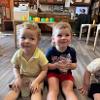 to children taking a picture