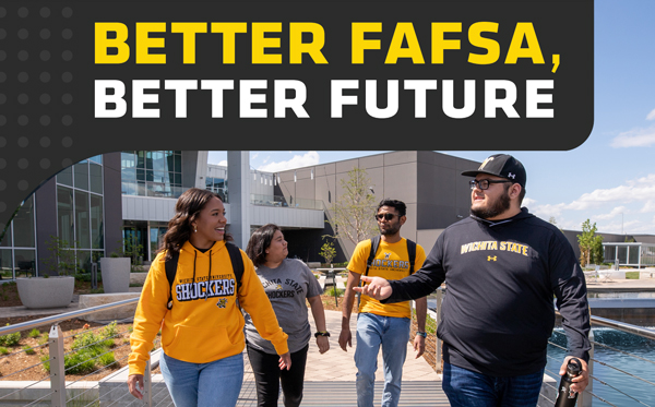 Students in WSU gear walking on the Promise Bridge