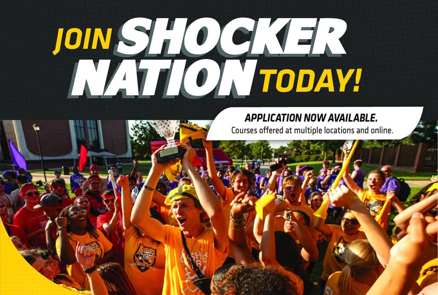 Join Shocker Nation Today! Application now available. Courses offered at multiple locations and online