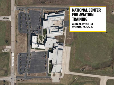 Aerial map view of the NIAR WSU TECH campus marking where NCAT and WSU tech is locatated.