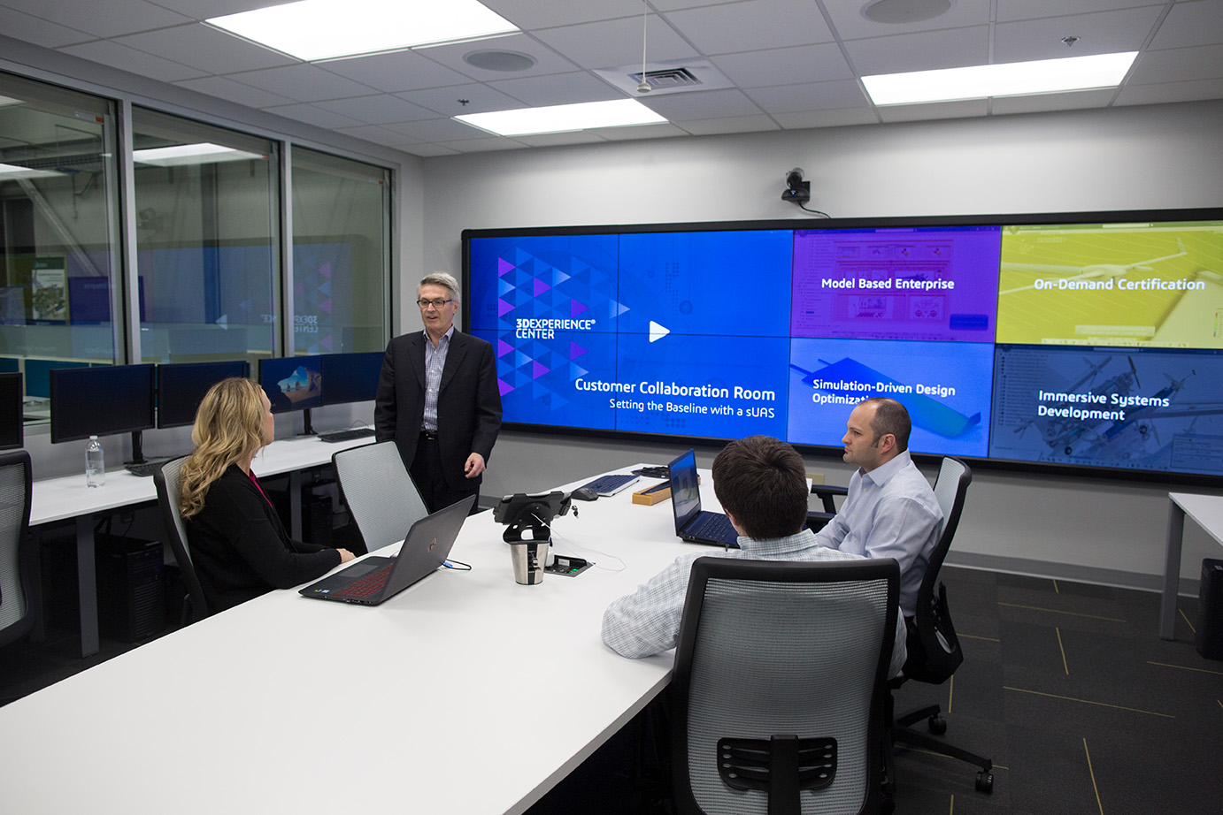 Collaboration room with people
