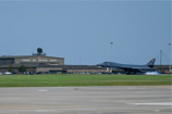 B-1B Bomber plane landing at the McConnell Air Force Base at WSU NIAR