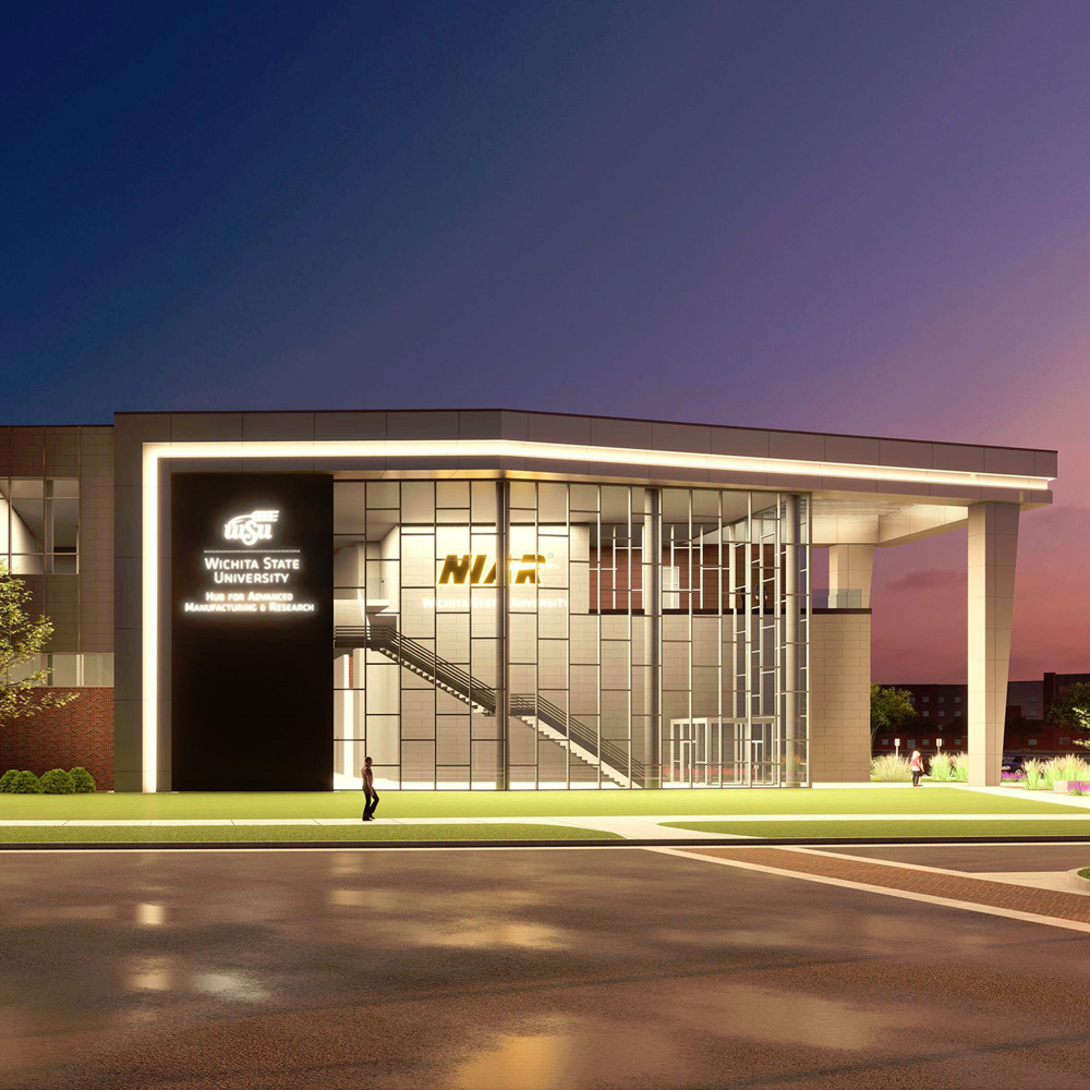 Rendering of the Hub for Advanced Manufacturing Research (HAMR) Building