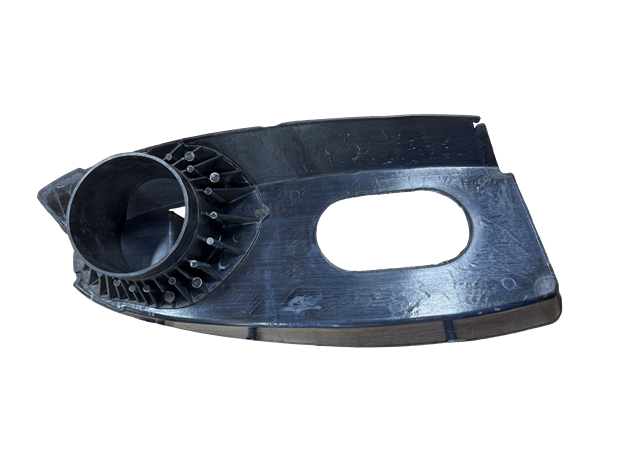 photo of the overmolding aircraft part