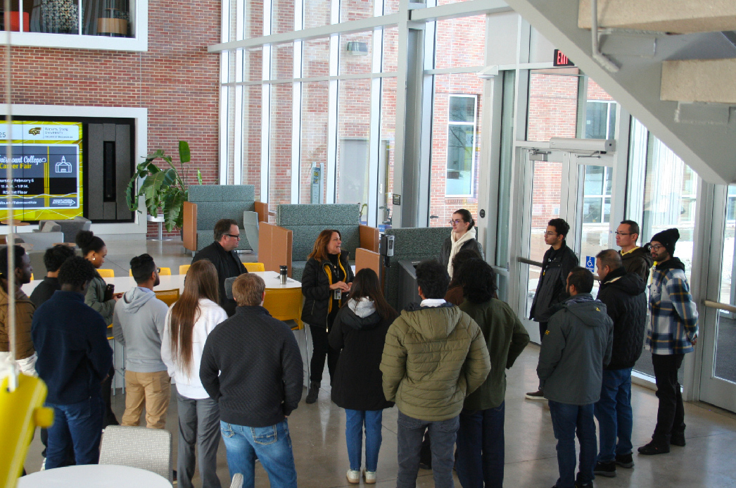 TIE Team taking a tour in the John Bardo Center.