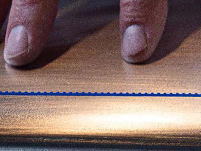 photo of jam trips sticker being applied to a surface