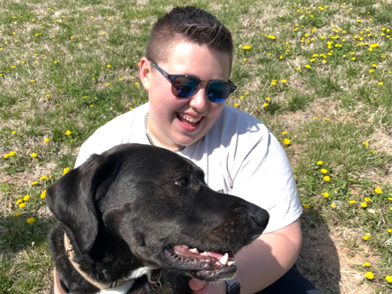 Photo of Sophia Hunt with their dog