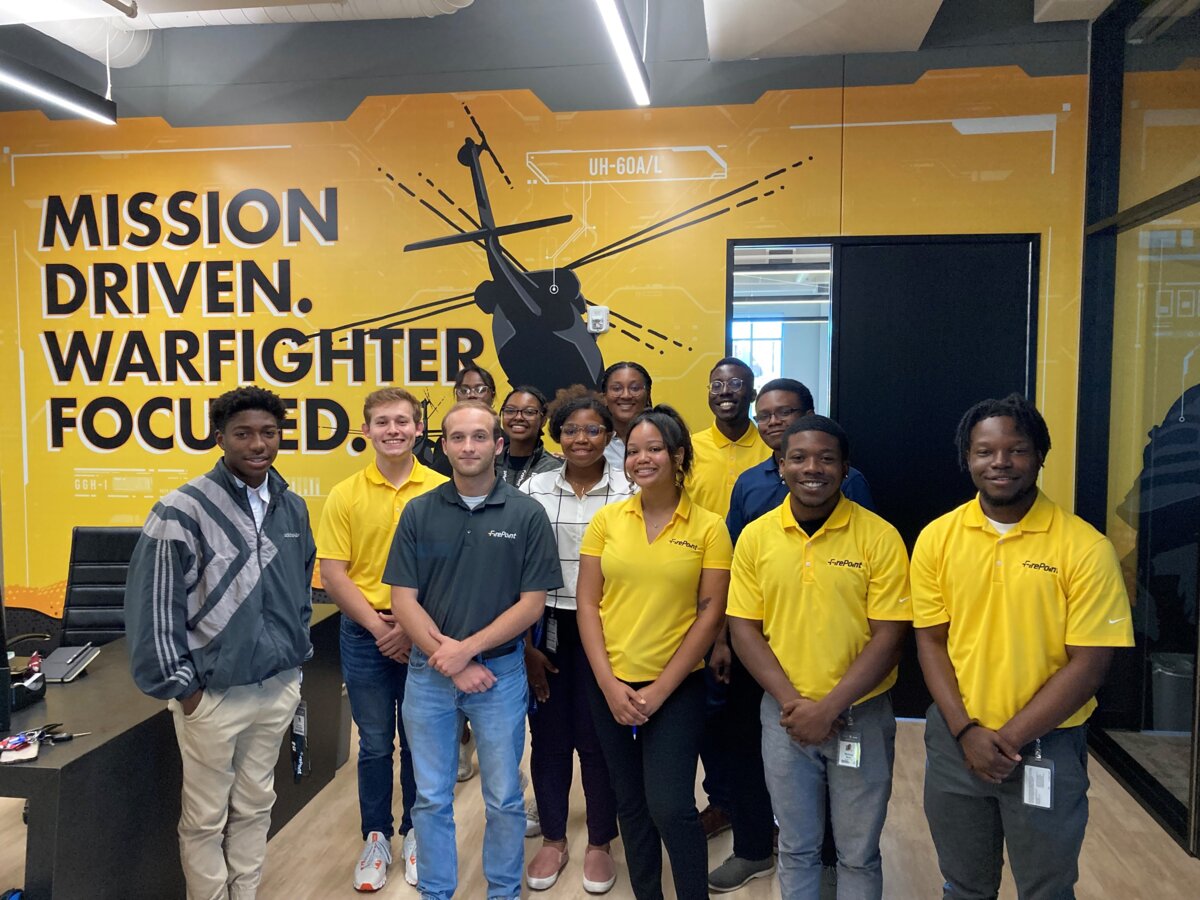 Future Innovators interns in the FirePoint lobby