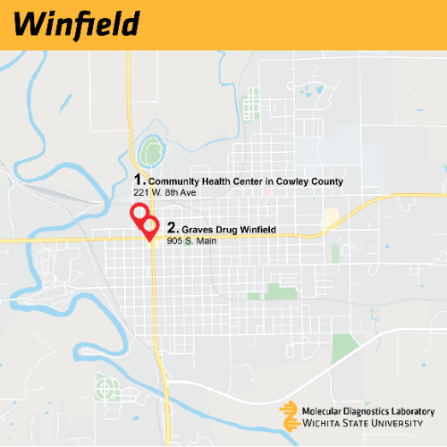 Map of Testing locations in Derby