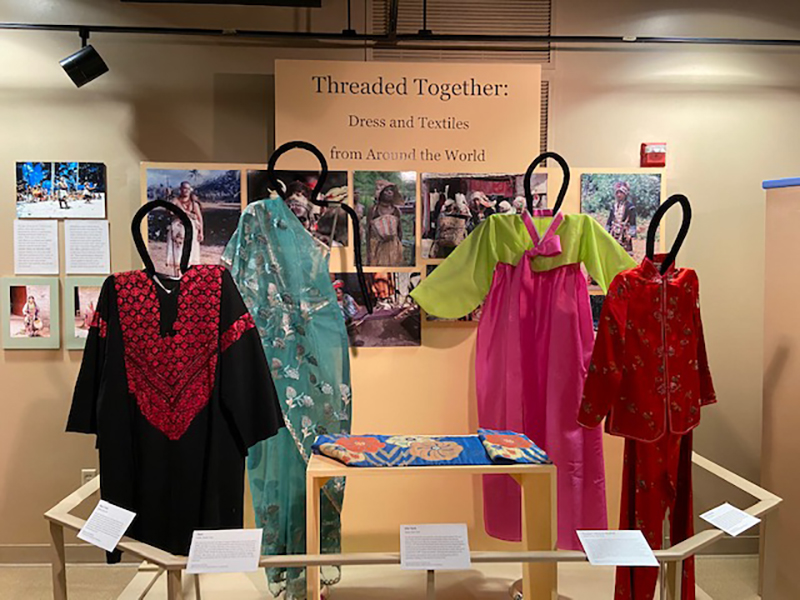 Journey around the world textiles display