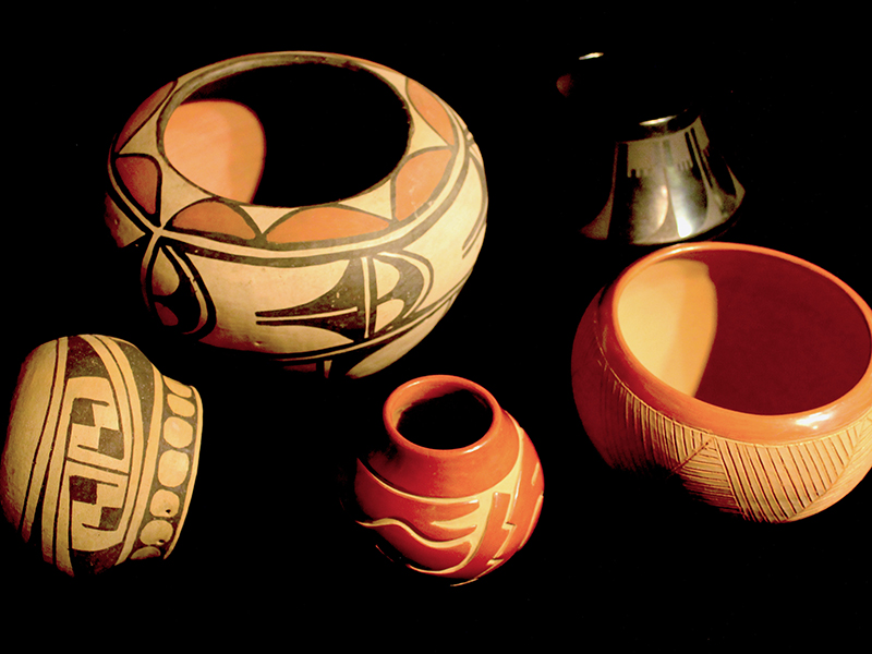 A sampling of southwest pottery pieces