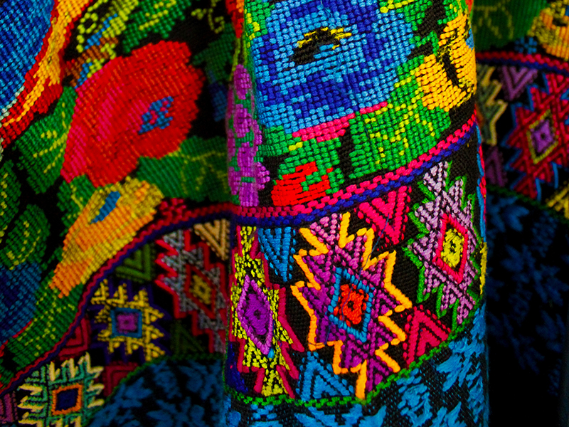 Colorful textile panel