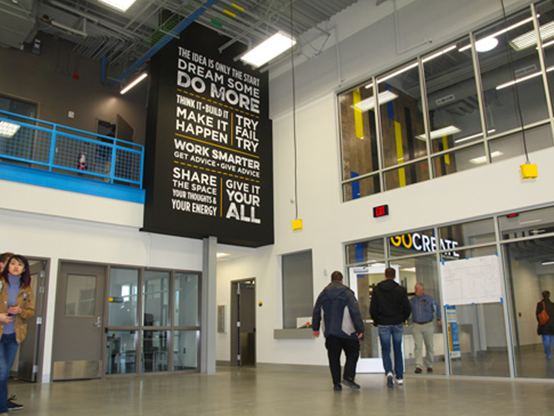 People inside of GoCreate facility