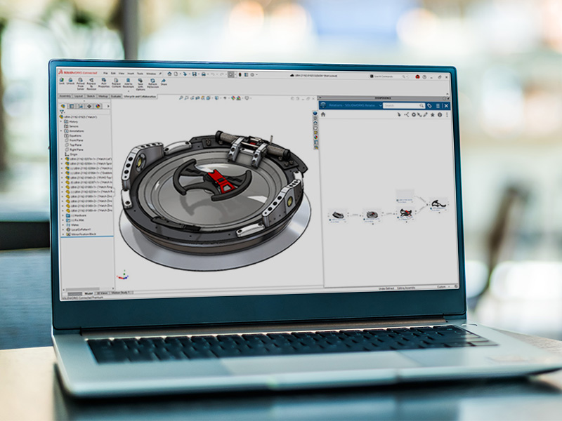 SolidWorks laptop screen simulation