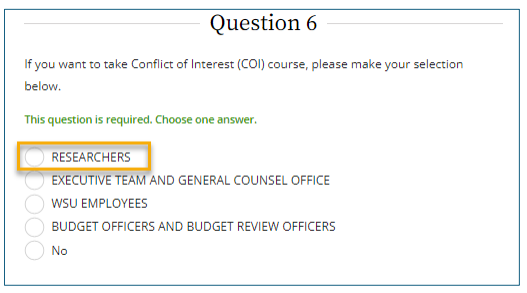 Question six Researchers