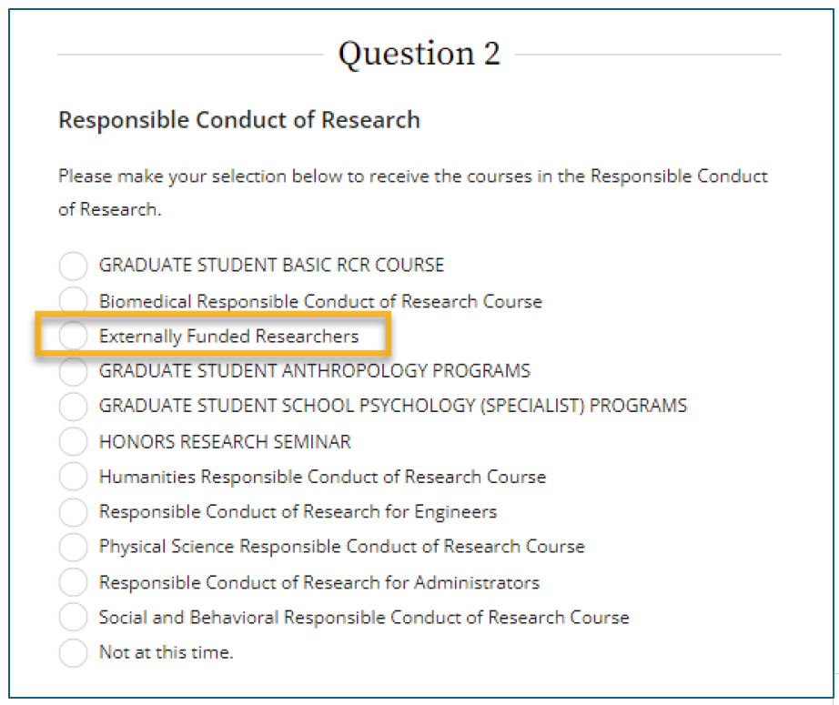 Externally Funded Researchers