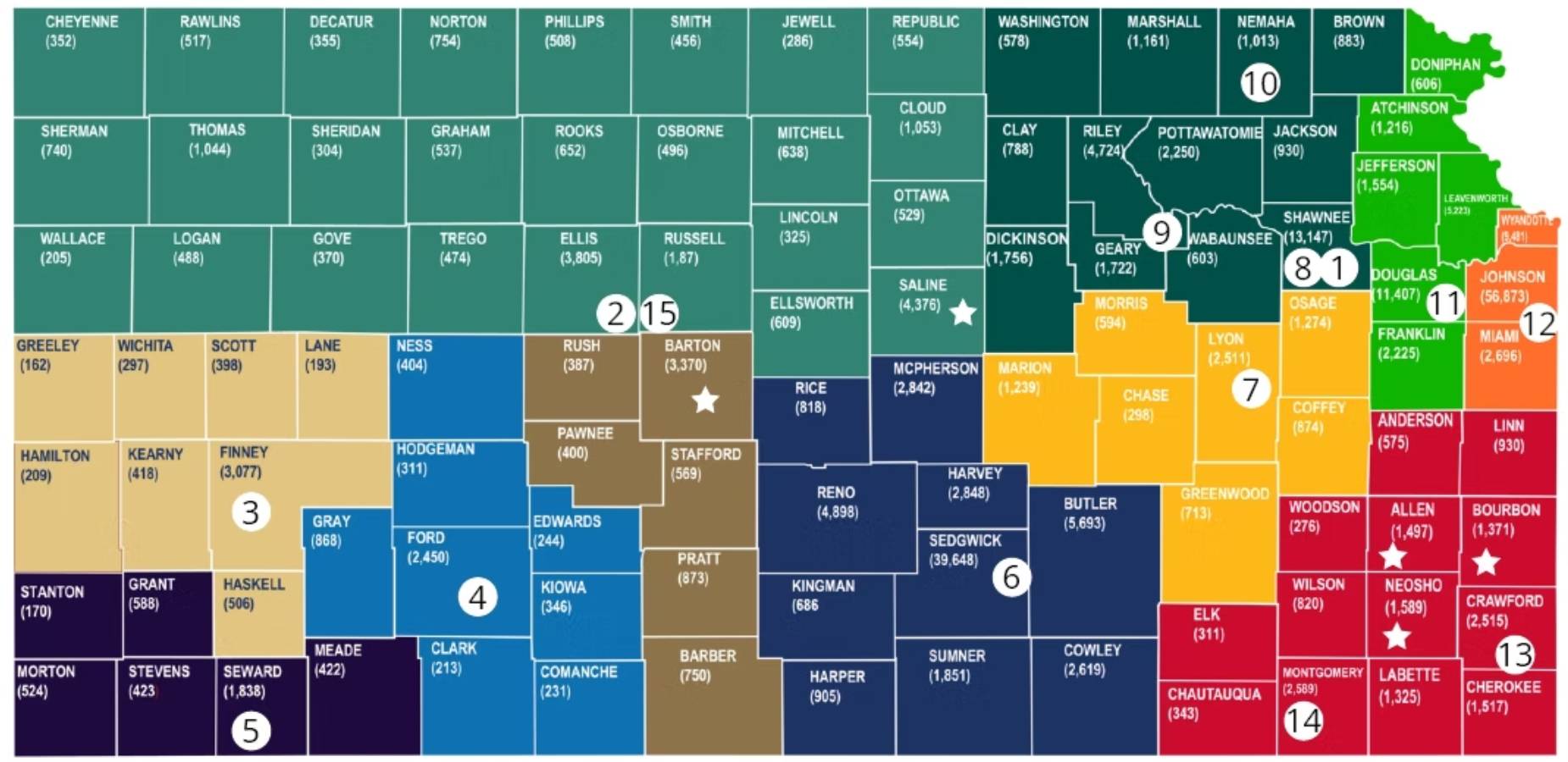 Kansas SBDC Regional Map