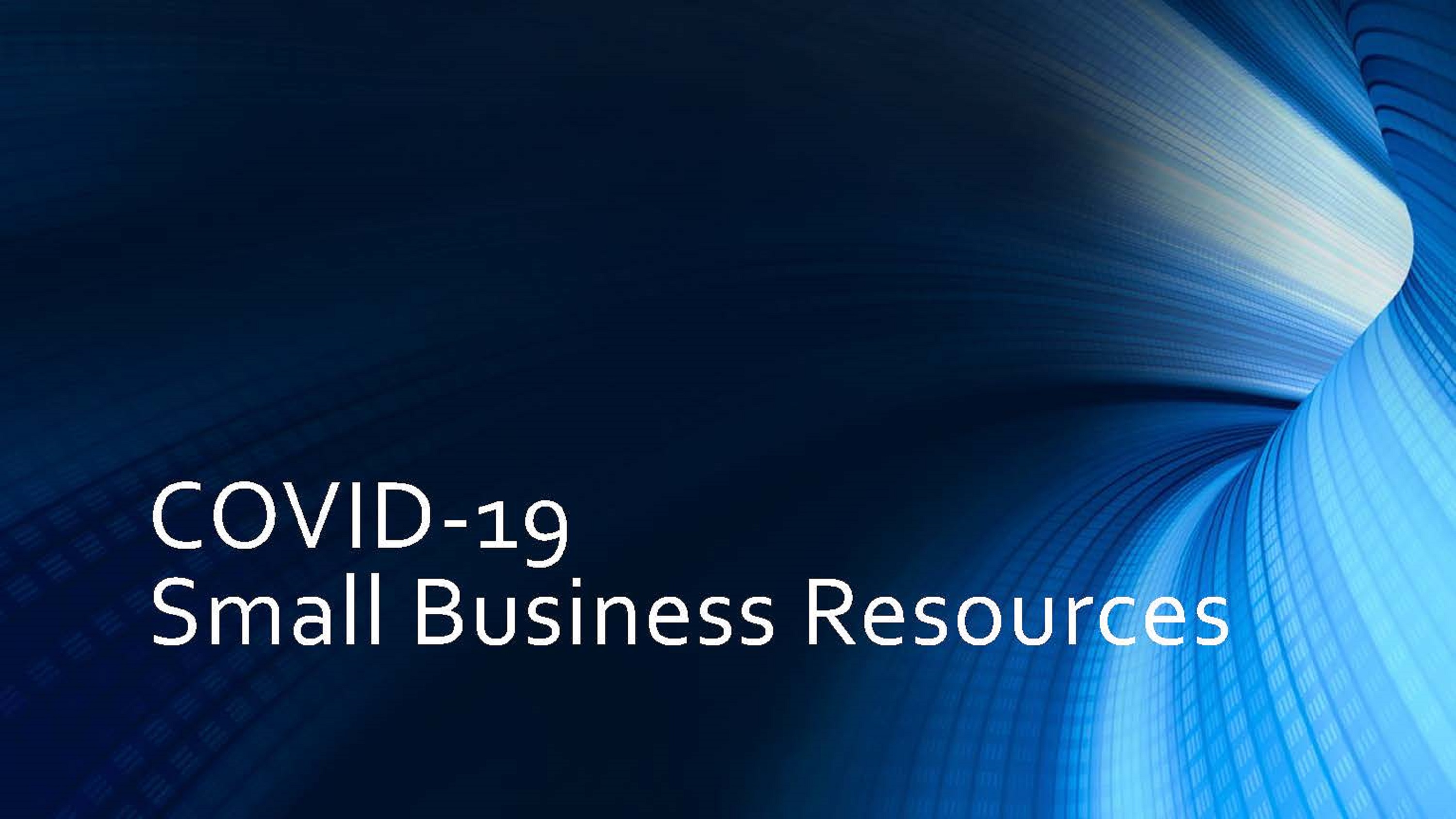 Covid-19 Small Business Resources Banner