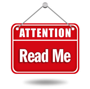 Attention - Read Me link graphic.