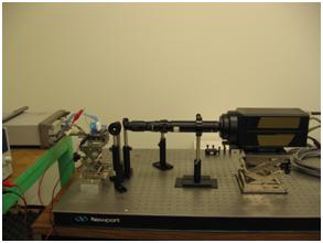 Equipment set up for temperature measurement experiment. 