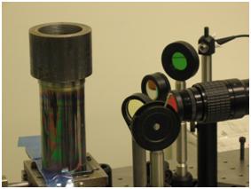 Equipment set up for temperature measurement experiment. 