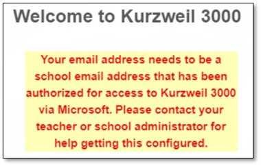 error message