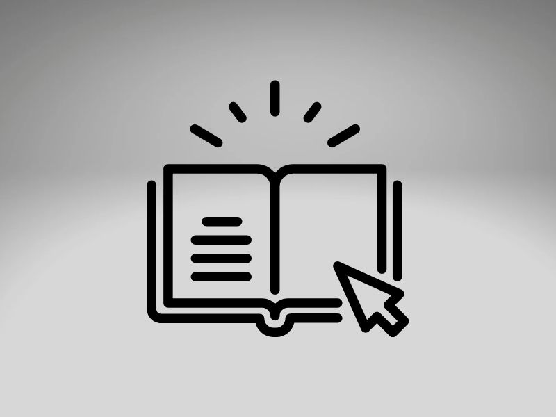 line drawing of an open book