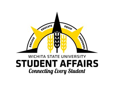 Student Affairs Value logo - Engage, Educate, Equip, Empower, Wichita State University, Student Affairs, Connecting Every Student