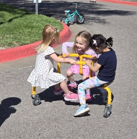children playing outside