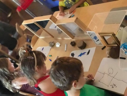Children painting
