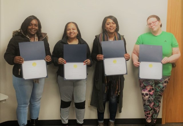 Newest TRIO EOC Ambassadors Maqueda Scott, Lucretia Johnson, Jalissa SPiller, and Lisha Watts.