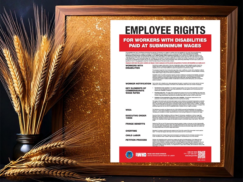 Employee Rights for Workers with Disabilities Paid at Special Minimum Wages