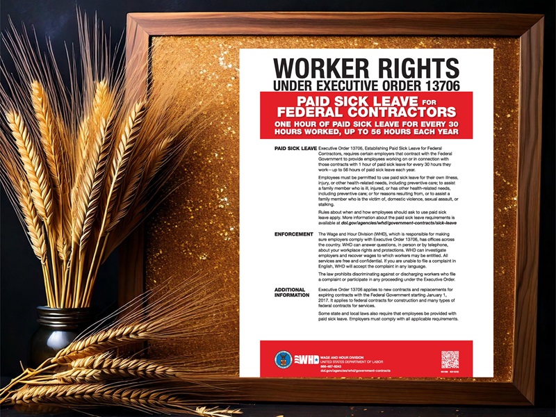 Executive Order 13706 - Paid Sick Leave for Federal Contractors