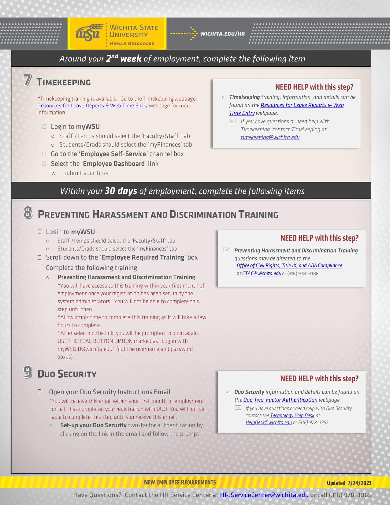 New Employee Requirements Checklist
