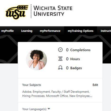 image of WSU myTraining homepage