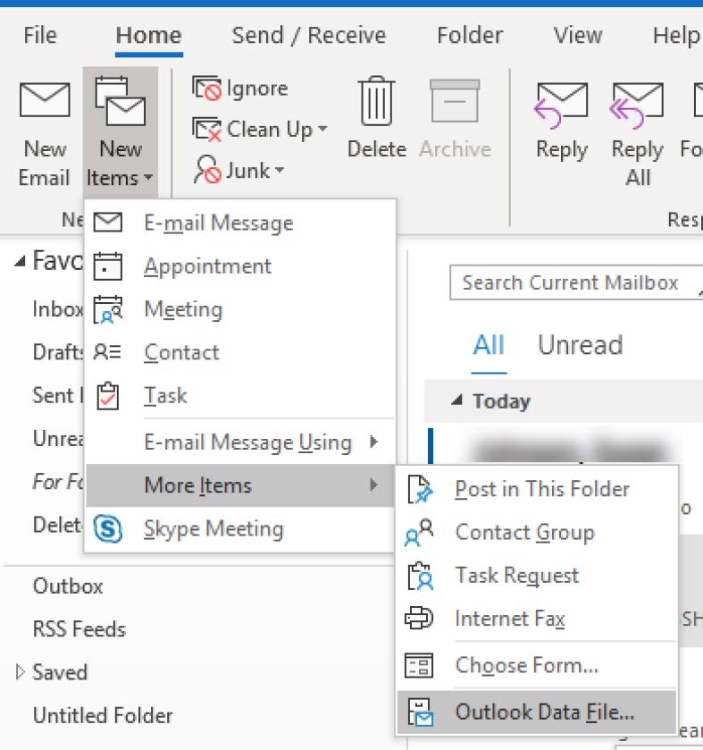 Dropdown Menu Screenshot