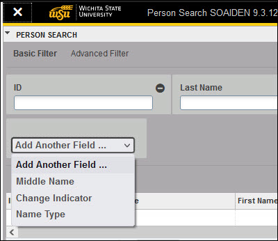 Add Another field drop down