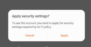 security settings