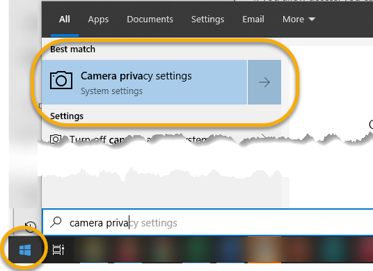 Camera Privacy Settings