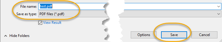 Save screen