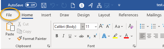 File Tab